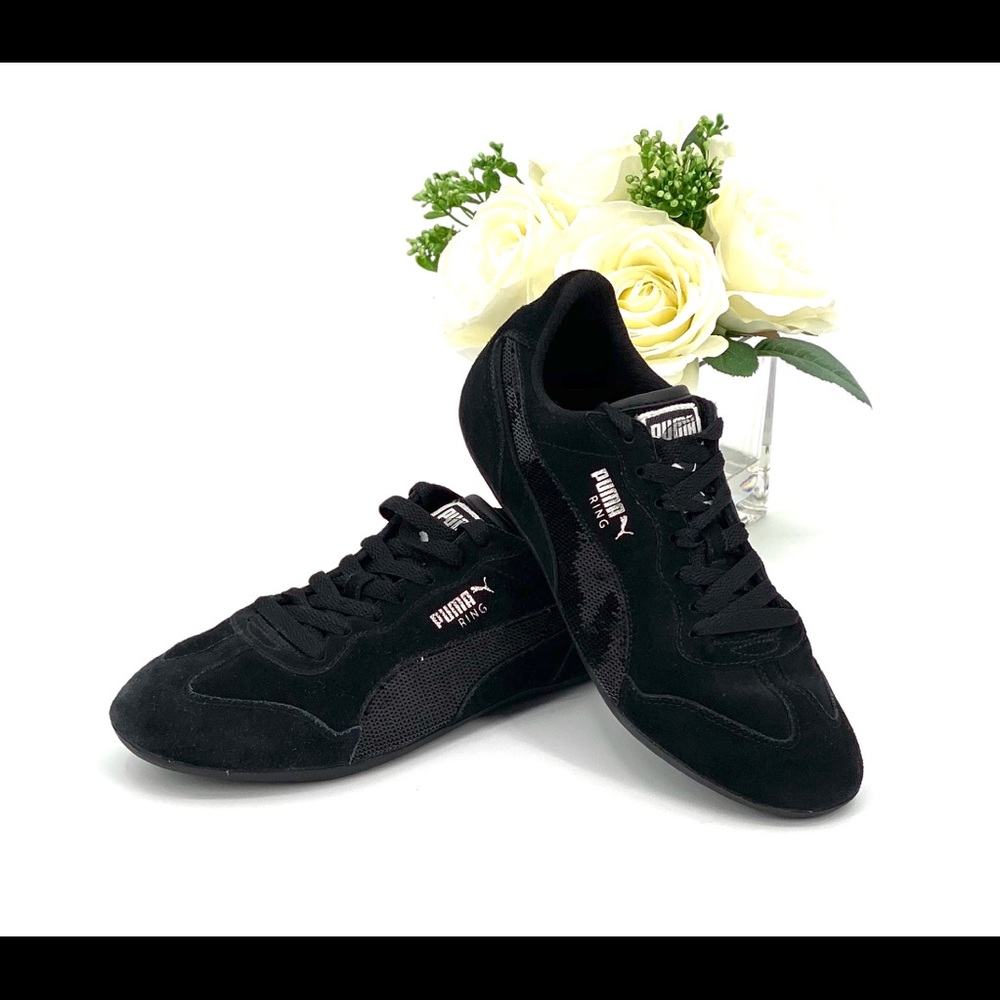 RARE Puma Ring Suede Sequin Sneakers Women’s Sz 7